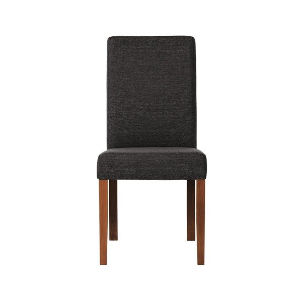 Antracīta pelēks krēsls ar tumši brūnām dižskābarža koka kājām Ted Lapidus Maison Tonka-image-3