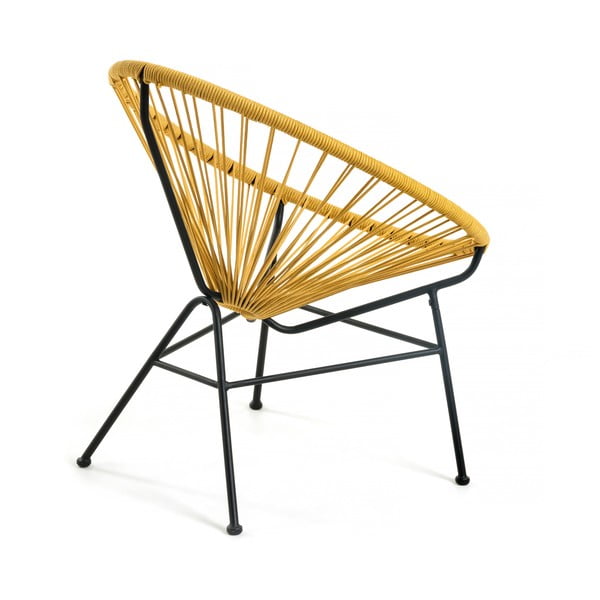 Sinepju dzeltens dārza krēsls ar tērauda konstrukciju Kave Home Samantha-image-3