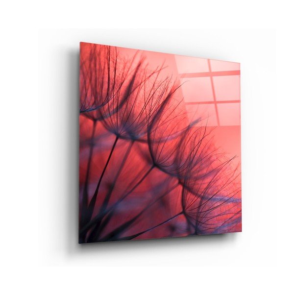Stikla glezna Insigne Red Dandelion, 40 x 40 cm