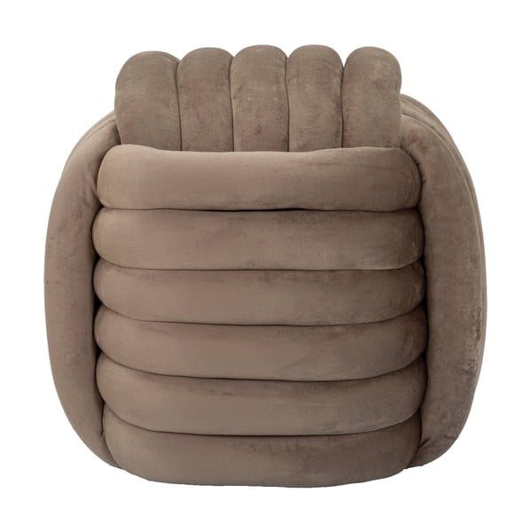 Pelēks/brūns samta pufs Softy – Mauro Ferretti-image-2