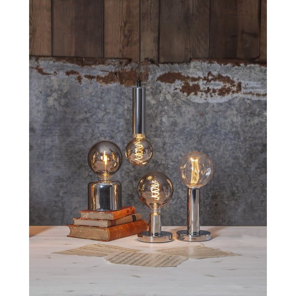 Sudraba krāsas lampas pamatne 10 cm Glans – Star Trading-image-4