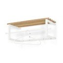 Balts/dabīga toņa metāla sienas pakaramais ar plauktu 76 cm Marco – Spinder Design