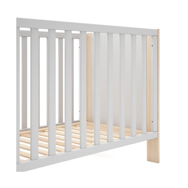 Balta/dabīga toņa bērnu gultiņa 60x120 cm Esteban – Marckeric-image-4