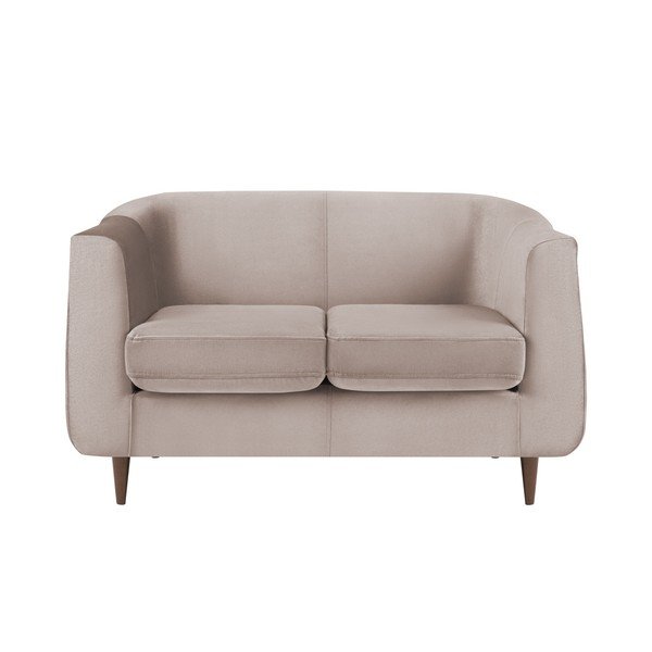 Bēšs samta dīvāns Kooko Home Glam, 125 cm
