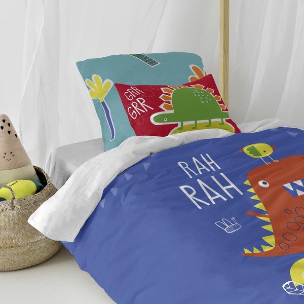 Bērnu kokvilnas gultasveļa Moshi Moshi Funnysaurus, 140 x 200 cm-image-3