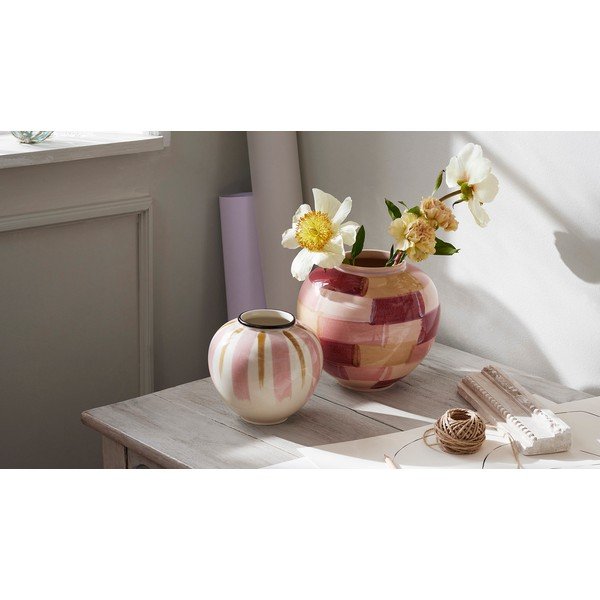 Rozā keramikas vāze ø 21,5 cm Canvas – Kähler Design-image-3