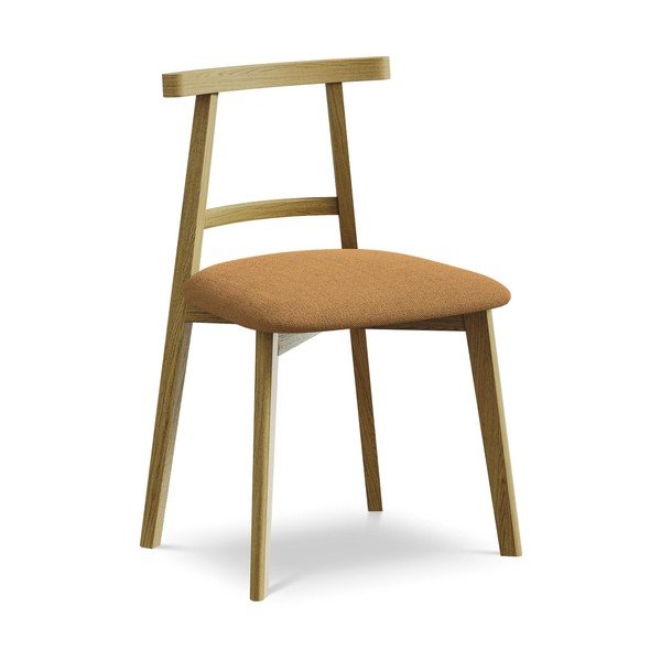 Terakotas oranžs masīvkoka pusdienu krēsls Ohelo – Makamii