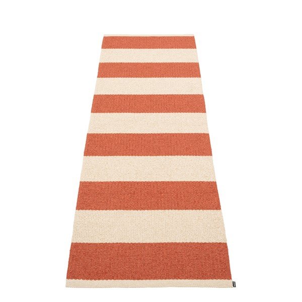 Ķieģeļu sarkans/krēmkrāsas iekštelpu un āra celiņa paklājs 70x225 cm Bob Brick – Pappelina