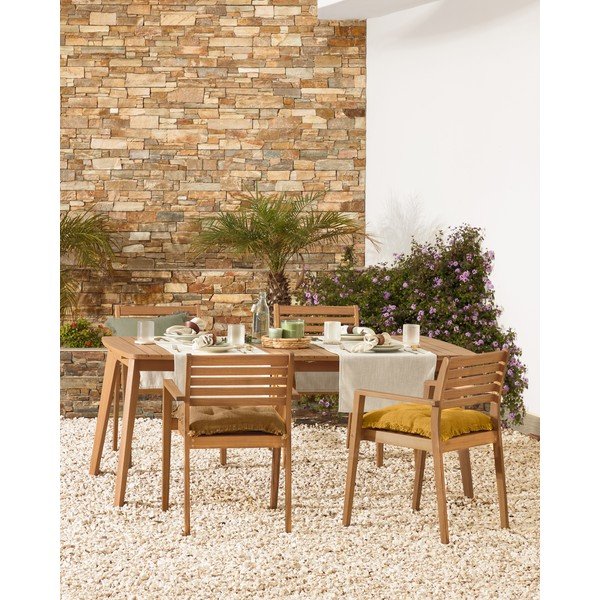 Dārza saliekamais ēdamgalds no eikalipta koka Kave Home Hanzel-image-1