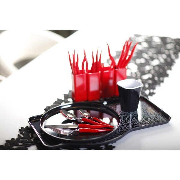 24 sarkanu galda piederumu komplekts ar statīvu Vialli Design Ama-image-2