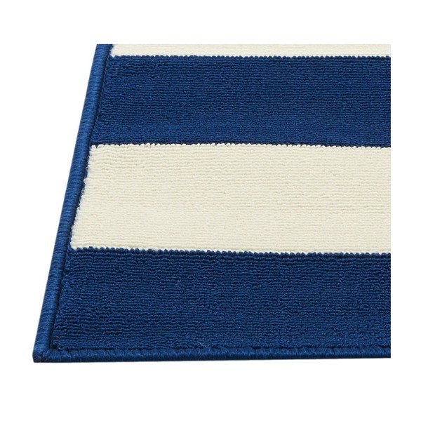 Zils un balts āra paklājs Floorita Stripes, 133 x 190 cm-image-1