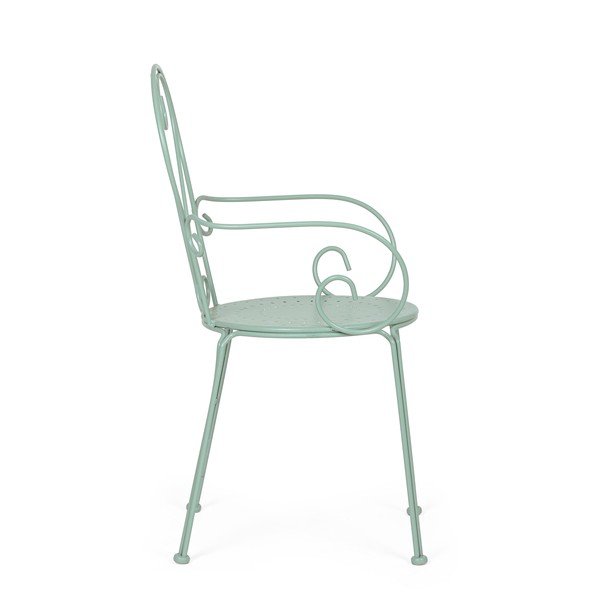 Piparmētru zaļš metāla dārza krēsls Etienne – Bizzotto-image-3