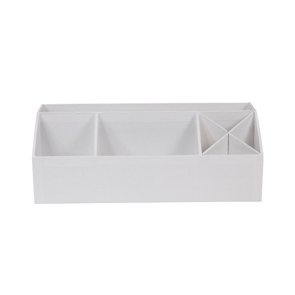 Balts rakstāmgalda organizators rakstāmlietām Bigso, 33,5 x 12,5 cm