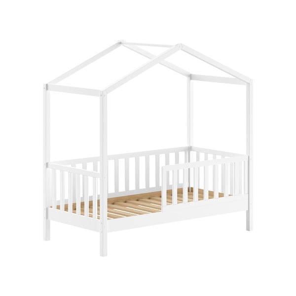 Balta priedes masīvkoka bērnu gulta 70x140 cm DALLAS – Vipack