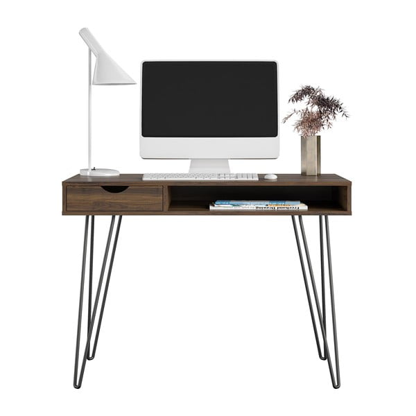 Darba galds ar riekstkoka imitāciju 49x104 cm Concord – Novogratz-image-3