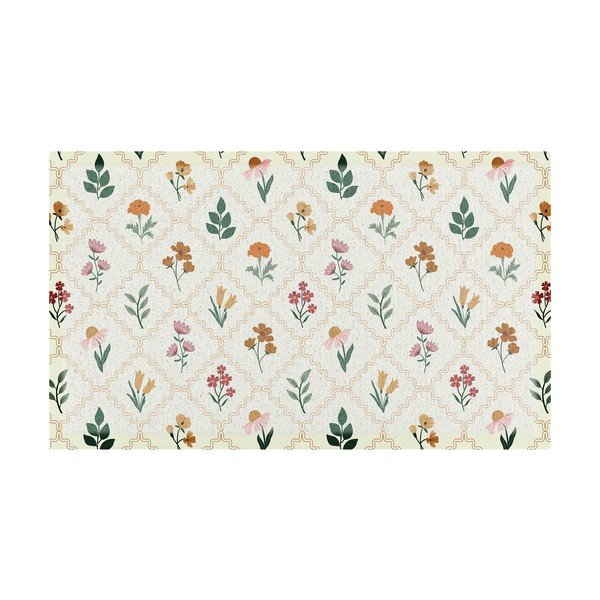 Kājslauķis no PVC 40x70 cm Vintage Floral Stamp – Artsy Doormats