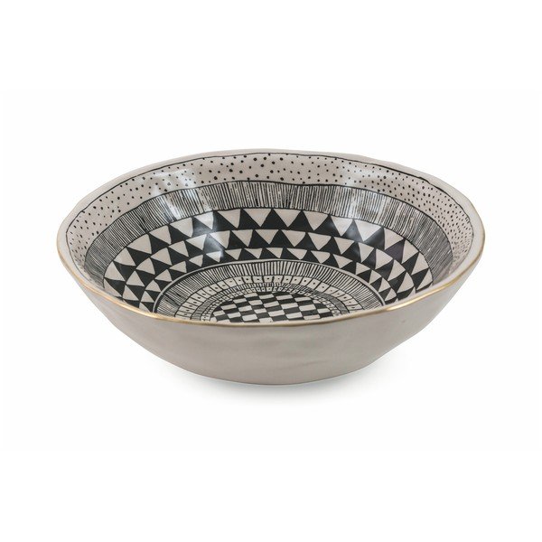 Melna keramikas salātu bļoda Villa d'Este Masai, diametrs 23 cm-image-1