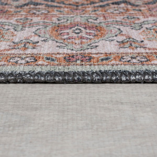 Rozā mazgājams celiņa paklājs 60x230 cm Briony Traditional – Flair Rugs-image-4