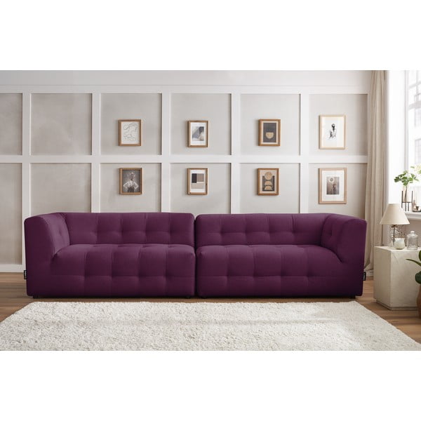 Tumši violets dīvāns 324 cm Kleber – Bobochic Paris-image-1