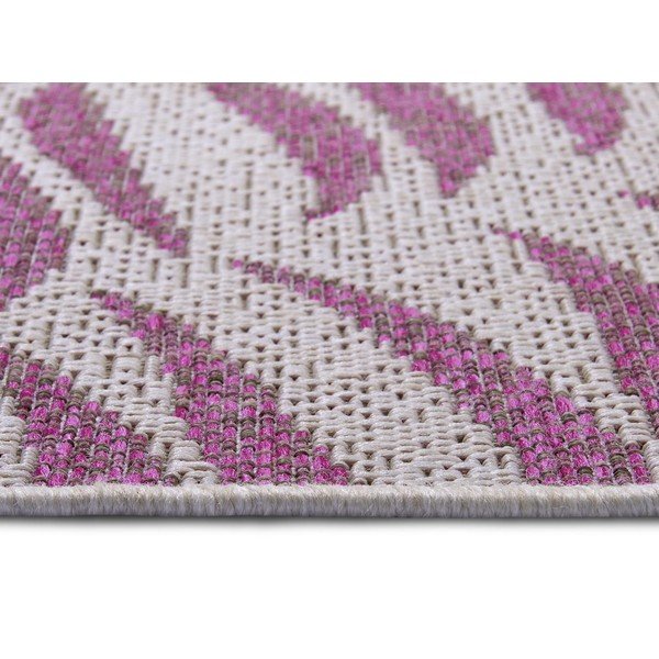 Rozā un bēšs āra paklājs NORTHRUGS Palmera, 70 x 300 cm-image-3