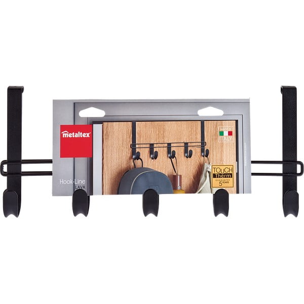 Melns metāla durvju pakaramais 38 cm Lava – Metaltex-image-2