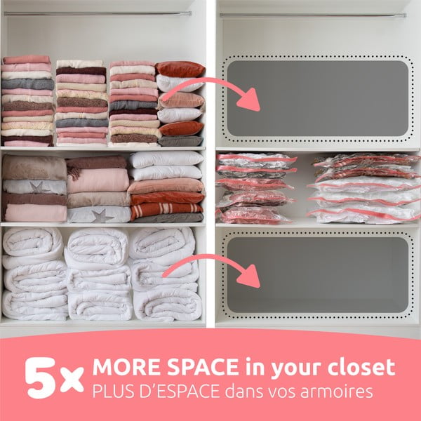 Vakuuma maisi apģērbam (5 gab.) Aspispace M/L – Compactor-image-1