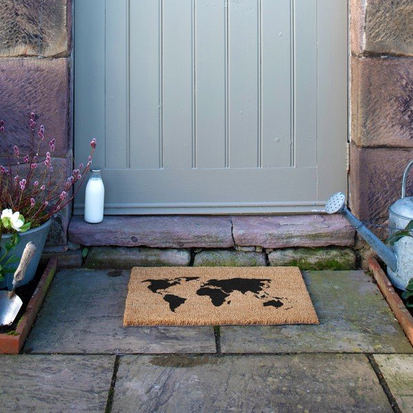 Kokosšķiedras kājslauķis 40x60 cm World Map – Artsy Doormats-image-4
