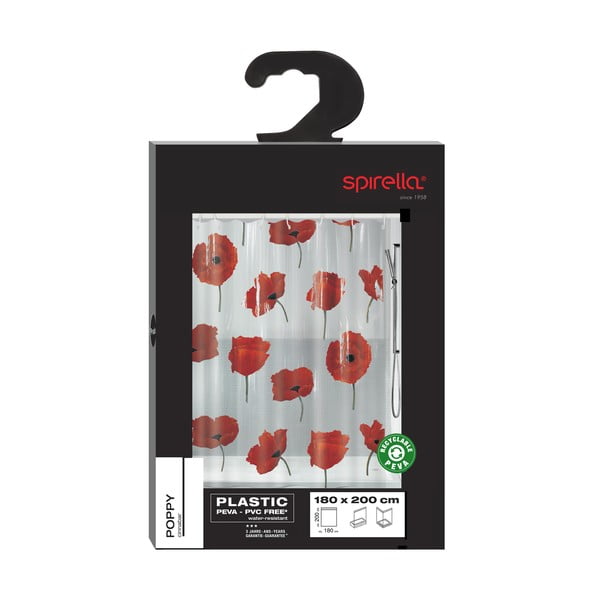 Dušas aizkars 180x200 cm Poppy – Spirella-image-4