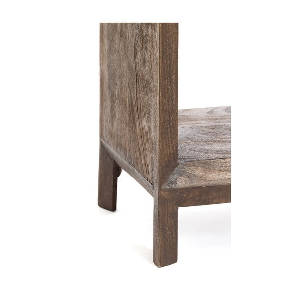 Dabīga toņa mango masīvkoka grāmatplaukts 48x190 cm Sondrio – Light & Living-image-3