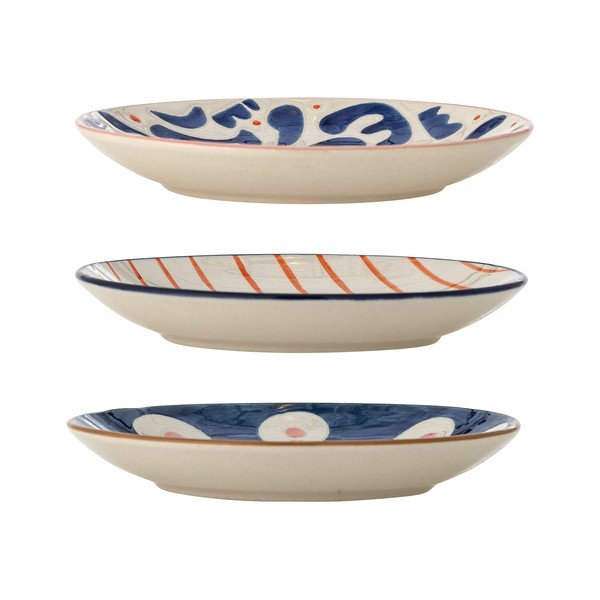 Balti/zili deserta akmensmasas šķīvji (3 gab.) ø 16 cm Eviaya – Bloomingville-image-2
