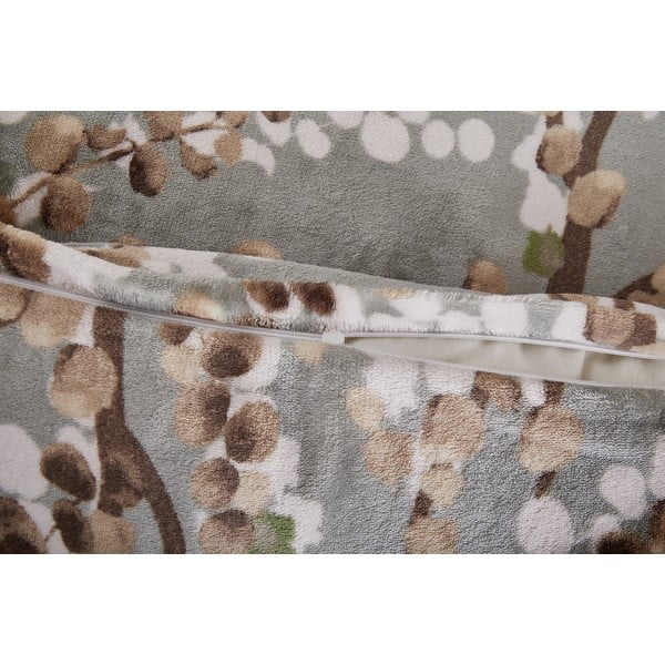 Pelēka vienguļamā mikroplīša gultas veļa 140x200 cm Branches – My House-image-3