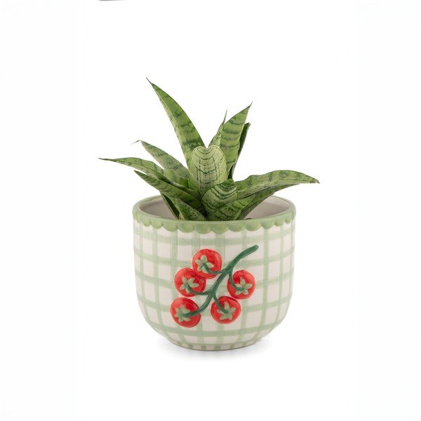 Porcelāna ar rokām apgleznots puķu poda apvalks ø 12 cm Tomato – Sass & Belle-image-1