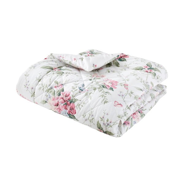 Krēmkrāsas stepēts gultas pārklājs 200x200 cm Bridgerton Penelope Floral – Catherine Lansfield