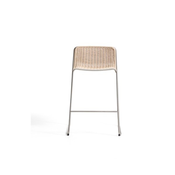 Bēšs metāla dārza bāra krēsls Tavari – Kave Home-image-4