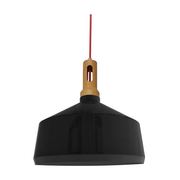 Melna piekaramā lampa ar metāla abažūru ø 26 cm Robinson – Candellux Lighting