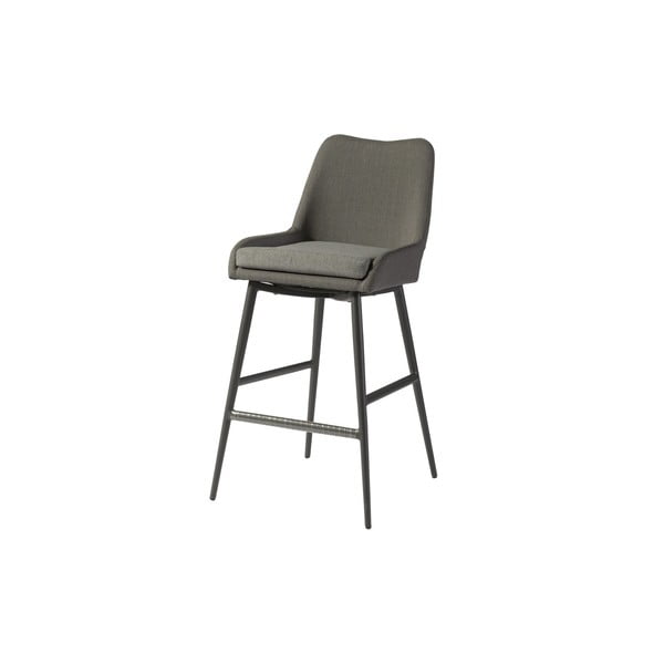 Pelēks metāla/polsterēts dārza bāra krēsls Domino – Exotan