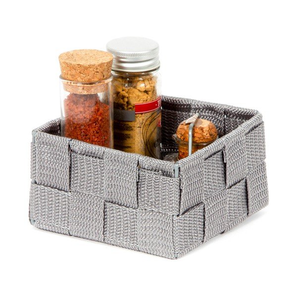 Pelēks vannas istabas organizators Compactor Stan, 12 x 12 cm-image-1