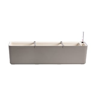 Pelēki bēšs pašlaistošs puķu pods Plastia Berberis, garums 78 cm