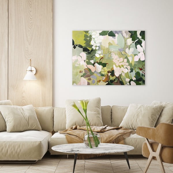Attēls ar manuāli gleznotiem elementiem 90x118 cm Green Garden   – Malerifabrikken-image-1