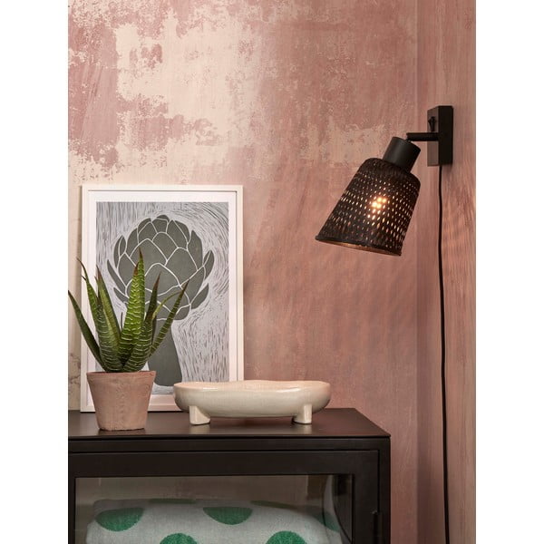 Melna sienas lampa ø 15 cm Java – Good&Mojo-image-3