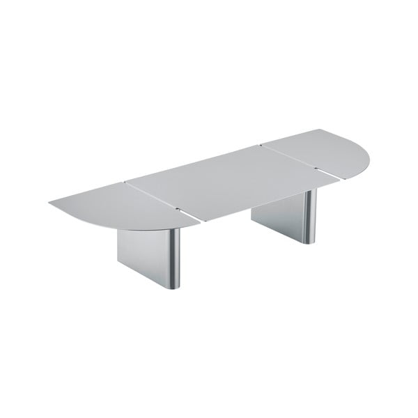 Matētas sudraba krāsas sienas plaukts no nerūsējošā tērauda 60 cm Oru – Blomus-image-3