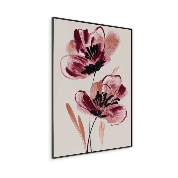 Drukāta glezna ar rāmi/uz audekla 70x100 cm Burgundy Blooms – Styler-image-4
