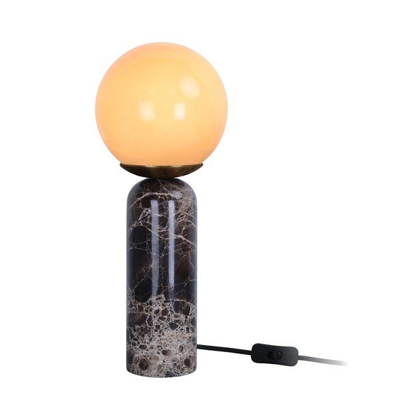 Tumši brūna marmora galda lampa (augstums 38 cm) Lazio Sphere – Leitmotiv-image-3