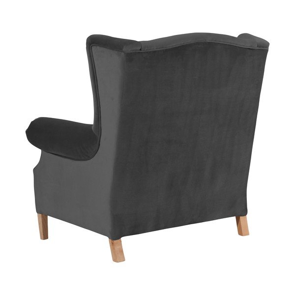 Antracīta pelēks samta atzveltnes krēsls Max Winzer Harvey Velvet-image-3