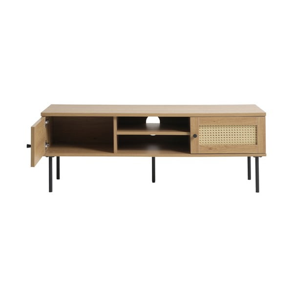 Dabīga toņa TV galdiņš ar ozolkoka imitāciju 120x43 cm Pensacola – Unique Furniture-image-2