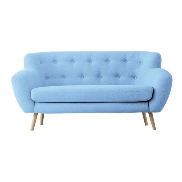 Gaiši zils divvietīgs dīvāns Kooko Home Pop