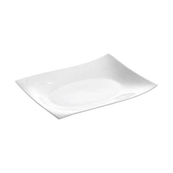 Balts porcelāna servēšanas šķīvis 22x30 cm Motion – Maxwell & Williams