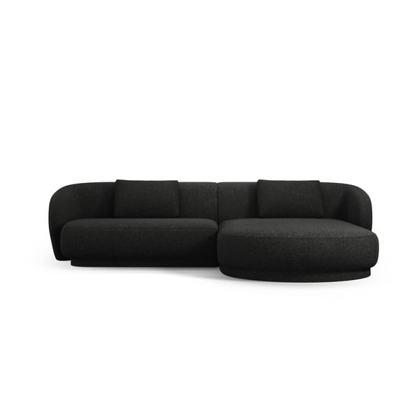 Melns stūra dīvāns Camden – Cosmopolitan Design