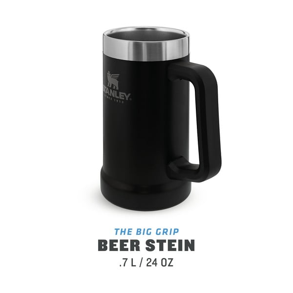 Melna nerūsējošā tērauda termokrūze 700 ml The Big Grip Beer Stein Black – Stanley-image-3