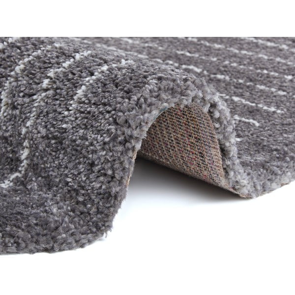 Tumši pelēks apaļš paklājs ø 120 cm Dion – Hanse Home-image-2